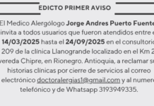 EDICTO SEGUNDO AVISO