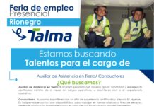 Comunicado oficial – Feria de empleo presencial talma Rionegro